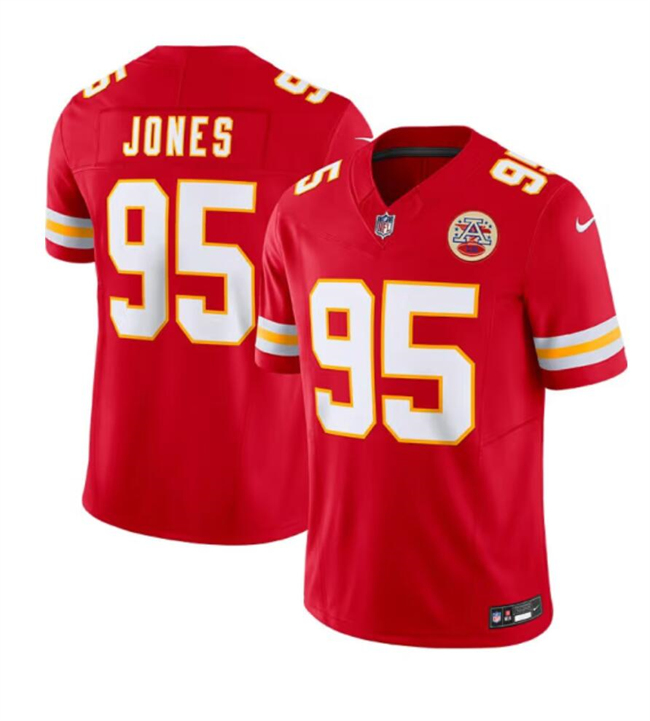 Men??s Kansas City Chiefs #95 Chris Jones Red 2024 F.U.S.E Vapor Untouchable Limited Football Stitched Jersey